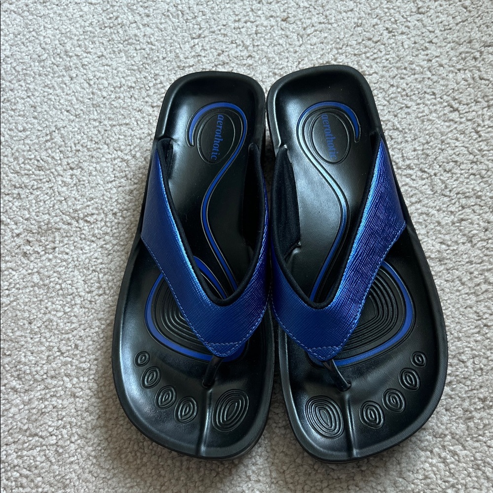 Aerothotic Blue and Black Sandals